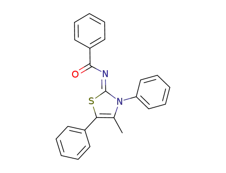 Molecular Structure of 1011794-29-8 (N-(4-METHYL-3,5-DIPHENYL-3H-THIAZOL-2-YLIDENE)-BENZAMIDE)