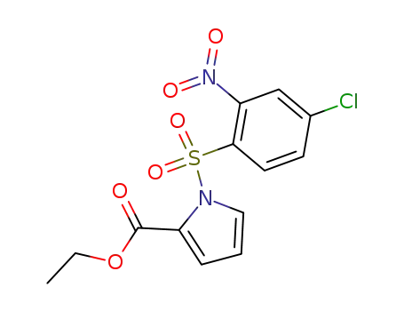 Molecular Structure of 163460-54-6 (ethyl 1-[(4-chloro-2-nitrophenyl)sulfonyl]-1H-pyrrole-2-carboxylate)