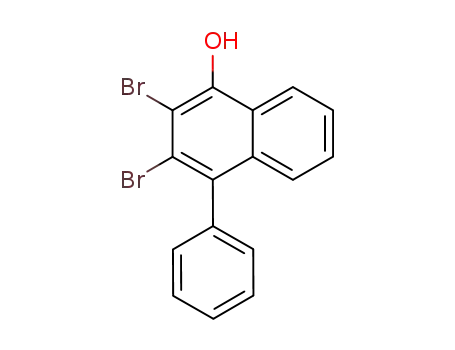 Molecular Structure of 77380-07-5 (1-Naphthalenol, 2,3-dibromo-4-phenyl-)