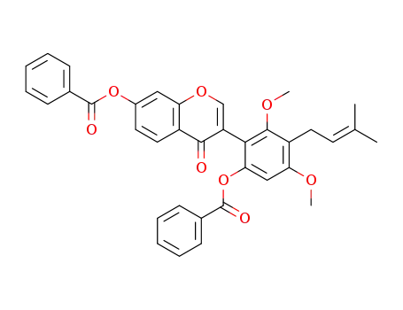 6',7-bis(benzoyloxy)-2',4'-dimethoxy-3'-(3-methyl-2-butenyl)isoflavone