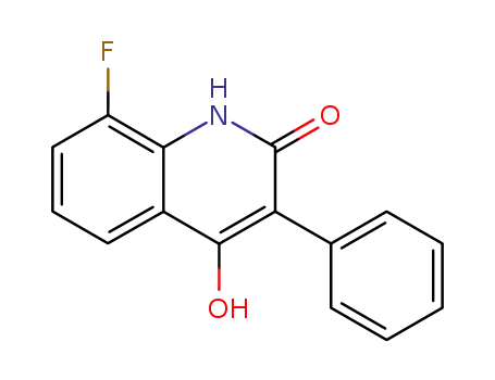 Molecular Structure of 144603-10-1 (8-Fluoro-4-hydroxy-3-phenyl-2(1H)-quinolinone)