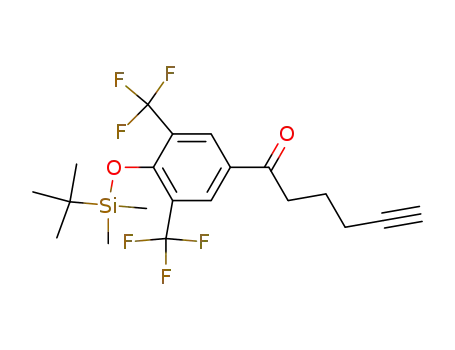 1-[4-(tert-Butyl-dimethyl-silanyloxy)-3,5-bis-trifluoromethyl-phenyl]-hex-5-yn-1-one
