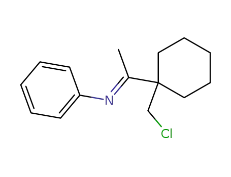 Molecular Structure of 115437-06-4 (Benzenamine, N-[1-[1-(chloromethyl)cyclohexyl]ethylidene]-)