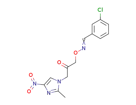 Benzaldehyde, 3-chloro-,
O-[3-(2-methyl-4-nitro-1H-imidazol-1-yl)-2-oxopropyl]oxime
