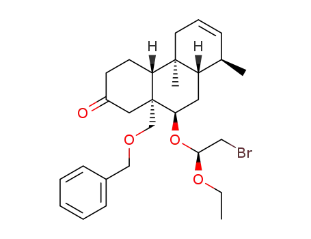 (1R,4aS,4bR,8aS,9R,10aS)-8a-<(Benzyloxy)methyl>-9-(2-bromo-1(S)-ethoxyethoxy)-1,4,4a,4b,5,6,7,8,8a,9,10,10a-dodecahydro-1,4a-dimethylphenanthren-7-one