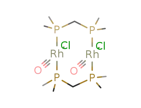 Molecular Structure of 114445-93-1 (trans-{RhCl(CO)(DMPM)}2)