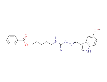 2-[(5-methoxy-1H-indol-3-yl)methylene]-N-pentylhydrazinecarboximidamide benzoate