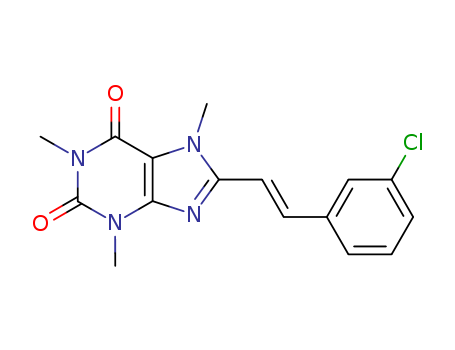 1H-Purine-2,6-dione,8-[(1E)-2-(3-chlorophenyl)ethenyl]-3,7-dihydro-1,3,7-trimethyl-