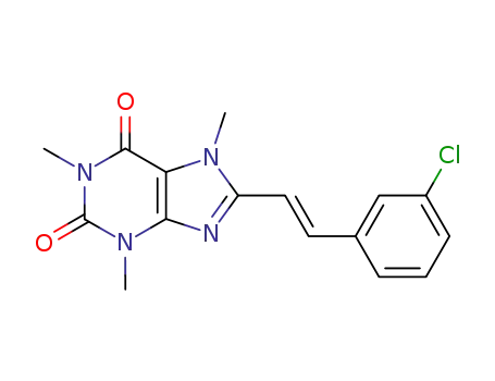 Molecular Structure of 147700-11-6 (8-(3-CHLOROSTYRYL) CAFFEINE A2A ADENOSIN E RECEPTO)