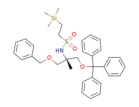 2-Trimethylsilanyl-ethanesulfonic acid ((S)-1-benzyloxymethyl-1-methyl-2-trityloxy-ethyl)-amide