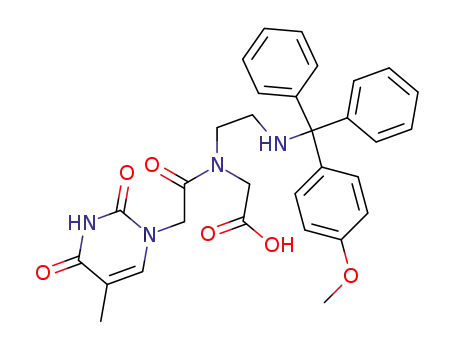 {(2-{[(4-Methoxy-phenyl)-diphenyl-methyl]-amino}-ethyl)-[2-(5-methyl-2,4-dioxo-3,4-dihydro-2H-pyrimidin-1-yl)-acetyl]-amino}-acetic acid