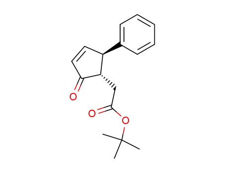 Molecular Structure of 153868-71-4 (tert-Butyl <(1S,5R)-2-oxo-5-phenylcyclopent-3-en-1-yl>acetate)