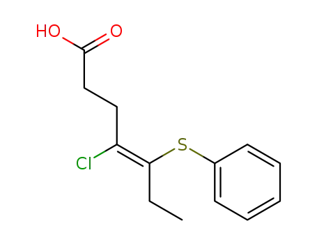 Molecular Structure of 109573-96-8 ((E)-4-chloro-5-phenylthiohept-4-enoic acid)