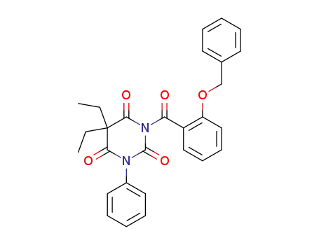 1-phenyl-3-benzylsalicyloyl-5,5-diethylbarbituric acid