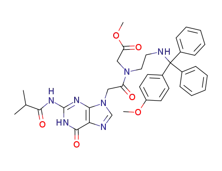 methyl N-<2-((4-methoxyphenyl)-diphenylmethylamino)ethyl>-N-<(N<sup>2</sup>-(isobutanoyl)-guanin-9-yl)acetyl> glycinate