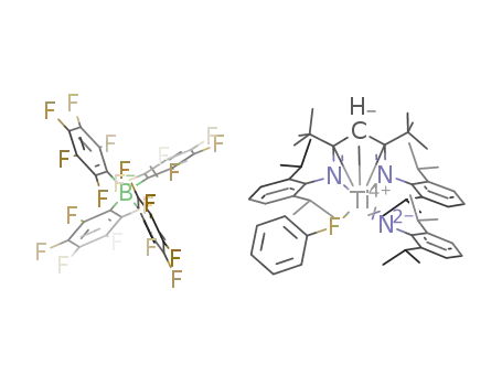 [([2,6-(i)Pr<sub>2</sub>C<sub>6</sub>H<sub>3</sub>NC((t)Bu)]2CH)Ti=N-2,6-(i)Pr<sub>2</sub>C<sub>6</sub>H<sub>3</sub>(fluorobenzene)][B(C<sub>6</sub>F<sub>5</sub>)4]