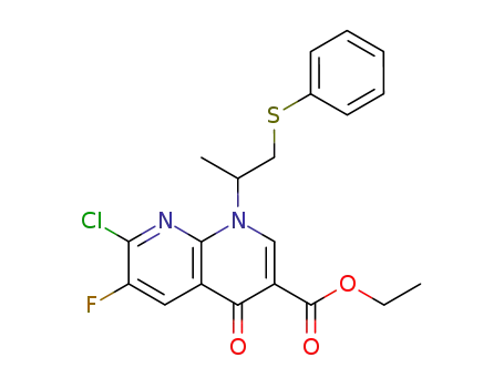 7-Chloro-6-fluoro-1-(1-methyl-2-phenylsulfanyl-ethyl)-4-oxo-1,4-dihydro-[1,8]naphthyridine-3-carboxylic acid ethyl ester