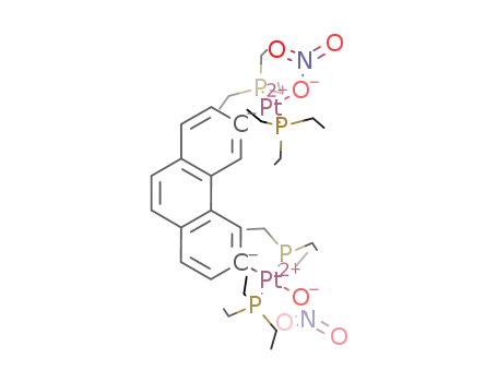 Molecular Structure of 531500-32-0 (3,6-bis[trans-Pt(PEt<sub>3</sub>)<sub>2</sub>(NO<sub>3</sub>)<sub>2</sub>]phenanthrene)