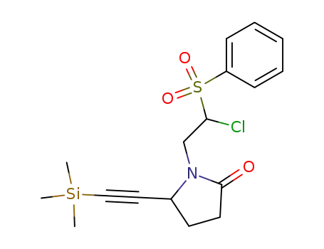 1-(2-Benzenesulfonyl-2-chloro-ethyl)-5-trimethylsilanylethynyl-pyrrolidin-2-one