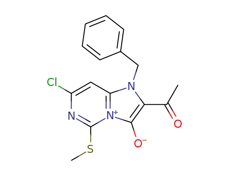 2-Acetyl-1-benzyl-7-chloro-5-(methylthio)imidazo<1,2-c>-pyrimidin-3-one