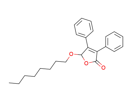 Molecular Structure of 79379-70-7 (2(5H)-Furanone, 5-(octyloxy)-3,4-diphenyl-)
