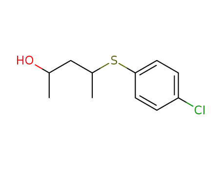 Molecular Structure of 81513-75-9 (4-(4-Chloro-phenylsulfanyl)-pentan-2-ol)