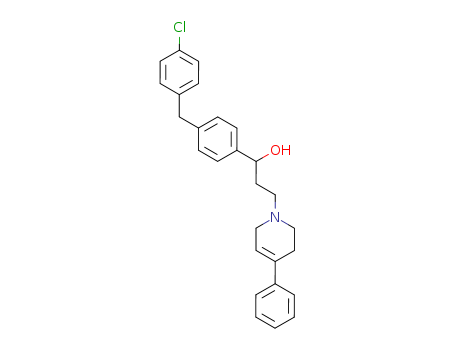 1-[4-[(4-chlorophenyl)methyl]phenyl]-3-(4-phenyl-3,6-dihydro-2H-pyridin-1-yl)propan-1-ol