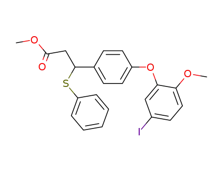 Methyl 3-<4-(5-iodo-2-methoxyphenoxy)phenyl>-3-(phenylsulfanyl)propionate