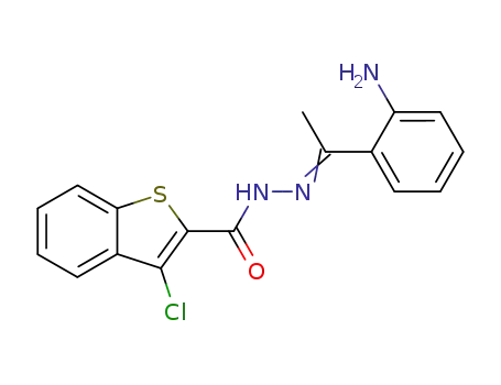 3-Chloro-benzo[b]thiophene-2-carboxylic acid [1-(2-amino-phenyl)-eth-(E)-ylidene]-hydrazide