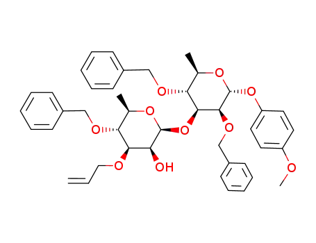4-methoxyphenyl 3-O-allyl-4-O-benzyl-β-D-rhamnopyranosyl-(1->3)-2,4-di-O-benzyl-α-D-rhamnopyranoside