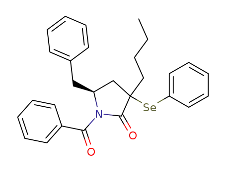 1-benzoyl-5-benzyl-3-butyl-3-phenylselenopyrrolidin-2-one