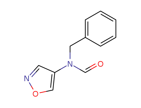 Molecular Structure of 108512-15-8 (N-BENZYL-N-(4-ISOXAZOLYL)FORMAMIDE)