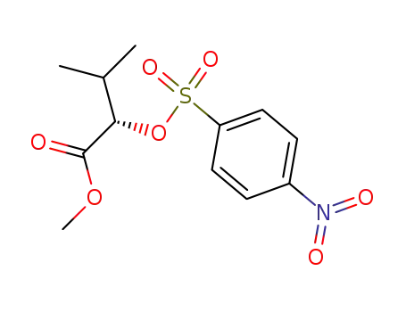 Molecular Structure of 142025-98-7 (Butanoic acid, 3-methyl-2-[[(4-nitrophenyl)sulfonyl]oxy]-, methyl ester,
(S)-)