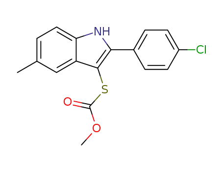 Thiocarbonic acid S-[2-(4-chloro-phenyl)-5-methyl-1H-indol-3-yl] ester O-methyl ester