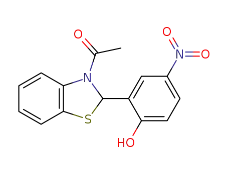 Benzothiazole, 3-acetyl-2,3-dihydro-2-(2-hydroxy-5-nitrophenyl)-