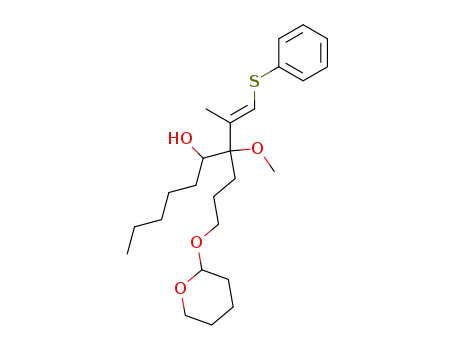 5-Decanol,
4-methoxy-4-[1-methyl-2-(phenylthio)ethenyl]-1-[(tetrahydro-2H-pyran-2-
yl)oxy]-