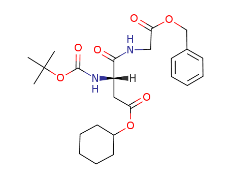 Molecular Structure of 107164-83-0 (Glycine, N-[N-[(1,1-dimethylethoxy)carbonyl]-L-a-aspartyl]-, 4-cyclohexyl
1-(phenylmethyl) ester)