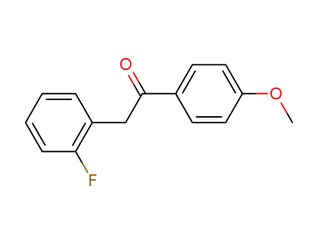 Molecular Structure of 153529-17-0 (2-(2-Fluoro-phenyl)-1-(4-methoxy-phenyl)-ethanone)