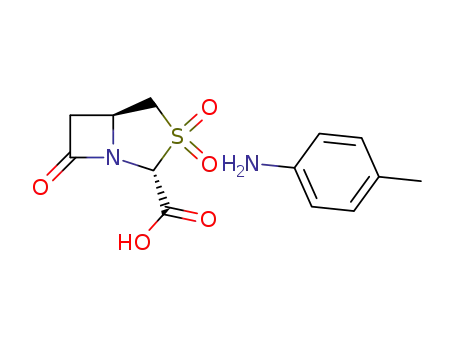 Molecular Structure of 95541-77-8 (3-exo-carboxyisopenam 2,2-dioxide p-toluidine salt)