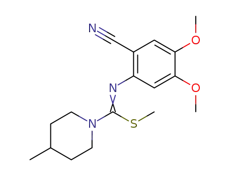 N-(2-Cyano-4,5-dimethoxy-phenyl)-4-methyl-piperidine-1-carboximidothioic acid methyl ester