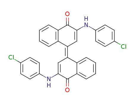 Molecular Structure of 74362-96-2 (3,3'-Bis-(4-chloranilino)-4,4'-dioxo-1,1',4,4'-tetrahydro-1,1'-binaphthyliden)