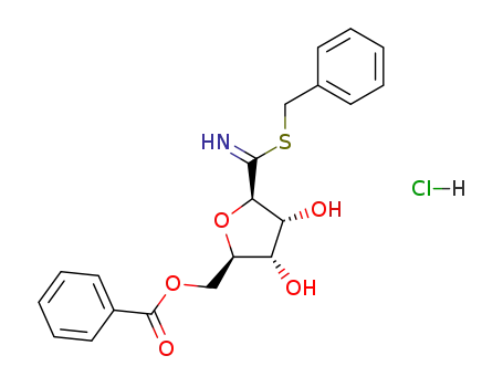 chlorhydrate du (benzoyloxy-5 β-D-ribofuranosyl) thioformimidate de benzyle