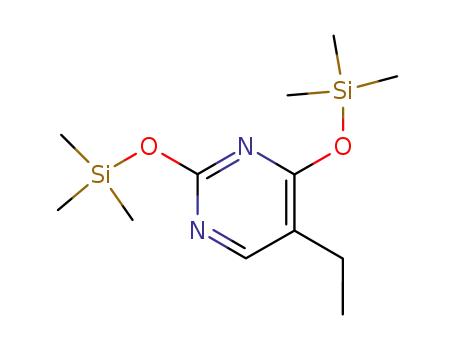 Molecular Structure of 31167-05-2 (2,4-Bis(trimethylsiloxy)-5-ethylpyrimidine)