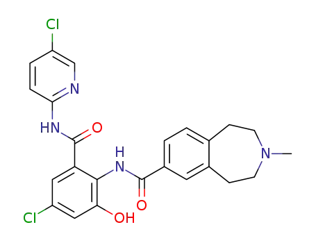 3-methyl-2,3,4,5-tetrahydro-1H-benzo[d]azepine-7-carboxylic acid [2-(5-chloro-pyridin-2-ylcarbamoyl)-4-chloro-6-hydroxy-phenyl]-amide