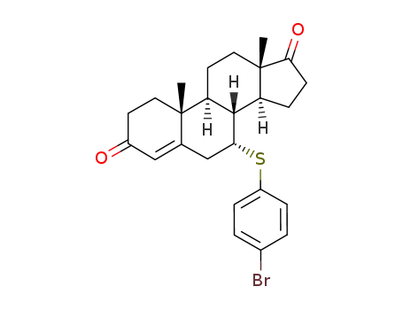 (7R,8R,9S,10R,13S,14S)-7-(4-Bromo-phenylsulfanyl)-10,13-dimethyl-1,6,7,8,9,10,11,12,13,14,15,16-dodecahydro-2H-cyclopenta[a]phenanthrene-3,17-dione