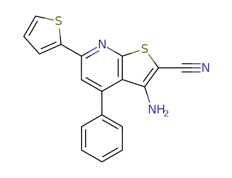 Thieno[2,3-b]pyridine-2-carbonitrile, 3-amino-4-phenyl-6-(2-thienyl)-