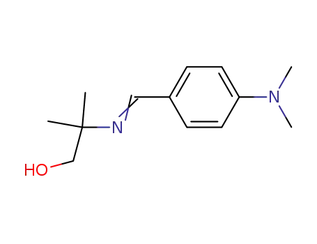 Molecular Structure of 25466-48-2 (2-({(E)-[4-(dimethylamino)phenyl]methylidene}amino)-2-methylpropan-1-ol)