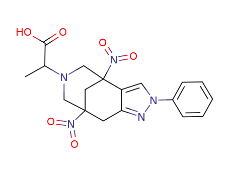 2-(1,8-dinitro-4-phenyl-4,5,10-triazatricyclo[6.3.1.0(2,6)]-dodeca-2,5-dien-10-yl)propionic acid
