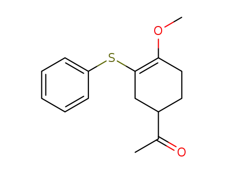 Ethanone, 1-[4-methoxy-3-(phenylthio)-3-cyclohexen-1-yl]-