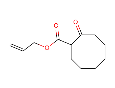 Molecular Structure of 121012-56-4 (Cyclooctanecarboxylic acid, 2-oxo-, 2-propenyl ester)